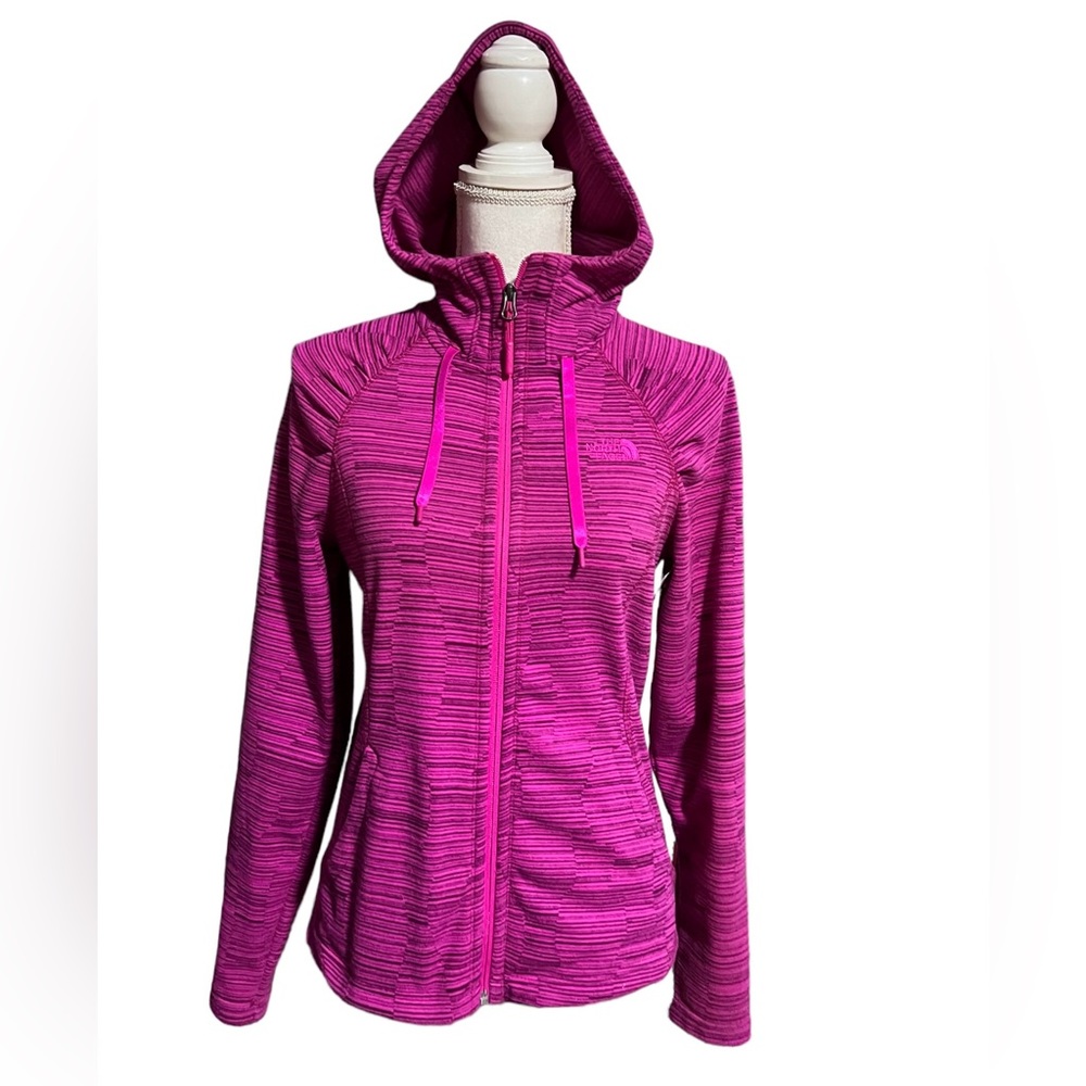 The North Face hooded jacket in Fuchsia pink